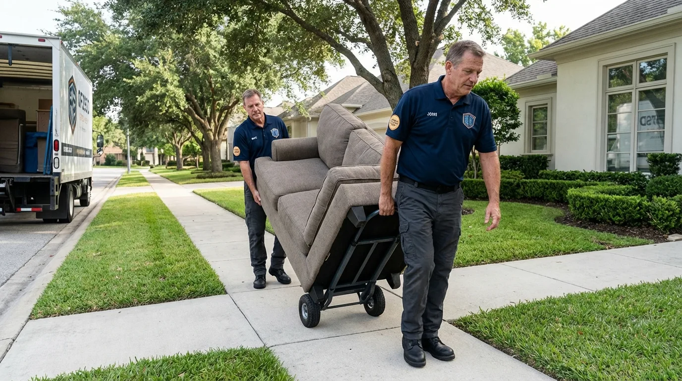 Local residential moving crew loading furniture in Elko, NV