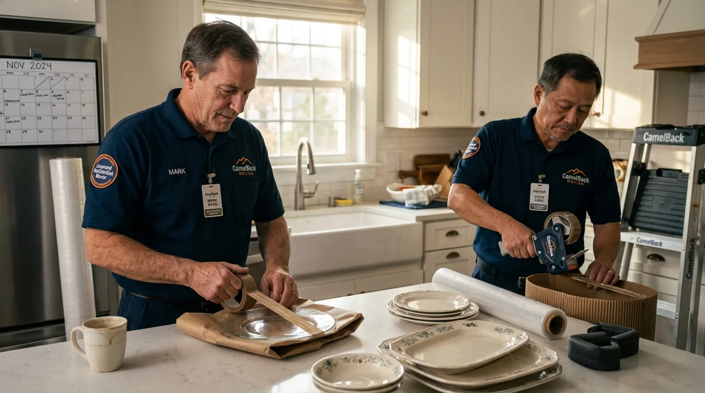 Professional crew packing kitchen dishware in Elko, NV